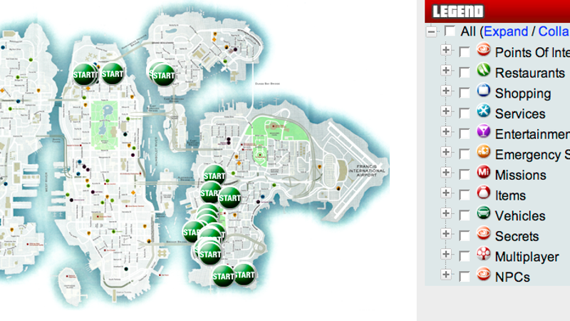 gta 4 map
