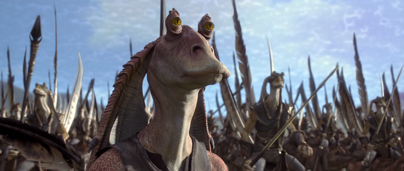 Illustration for article titled El actor detrás de Jar Jar Binks odiaba tanto al personaje que le suplicó a George Lucas que lo matara