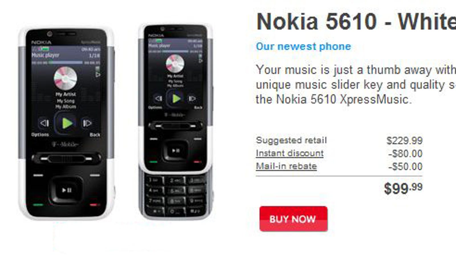 Nokia 5610 XPressMusic Cellphone Available Now From TMobile