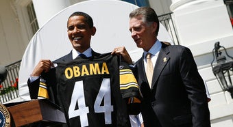 Illustration for article titled Obama's Two Favorite Things Are The Steelers, Making Children Cry