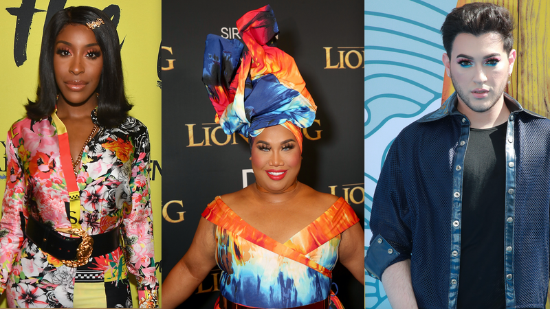 L-R: Jackie Aina, Patrick Starr, Manny MUA