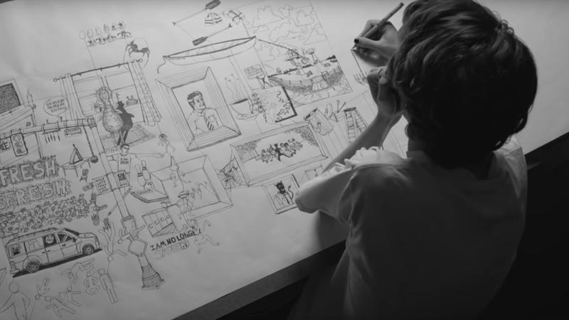 Illustration for article titled Artist destroys hand, mind by drawing for 24 hours straight without lifting his pen