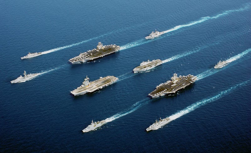 Image result for 3 us aircraft carriers