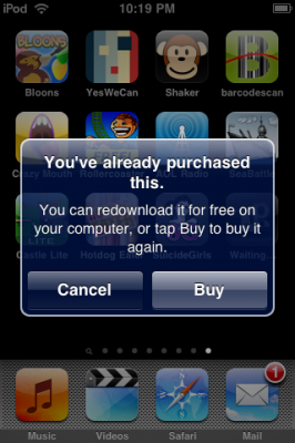 Illustration for article titled Rumor: iPhone 3.0 To Stop Allowing You to Re-Download Apps For Free