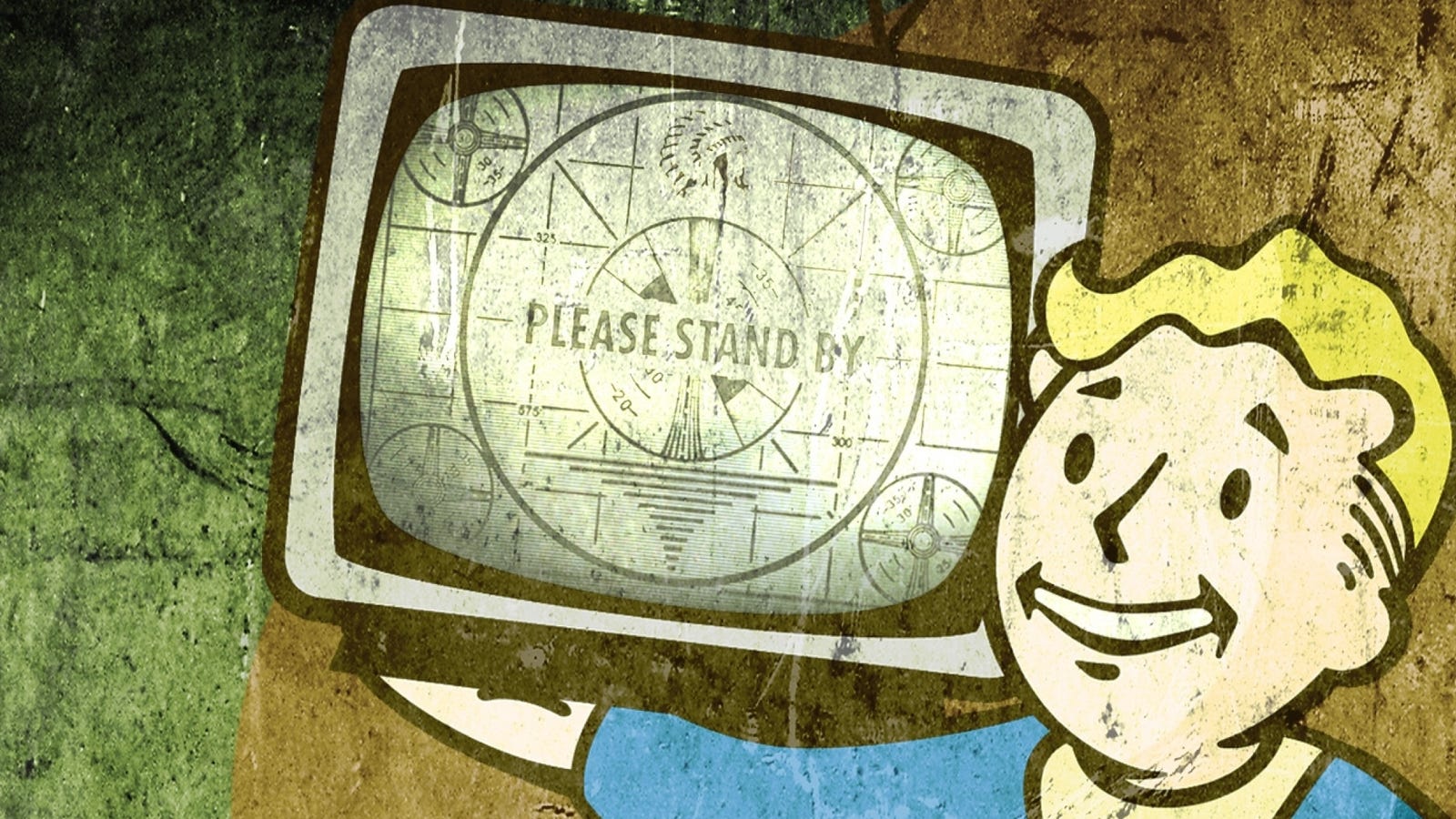 Fallout 3 обои. Please Stand by Fallout. Картинка please Stand by. Vault Tec gif. 3 плиз