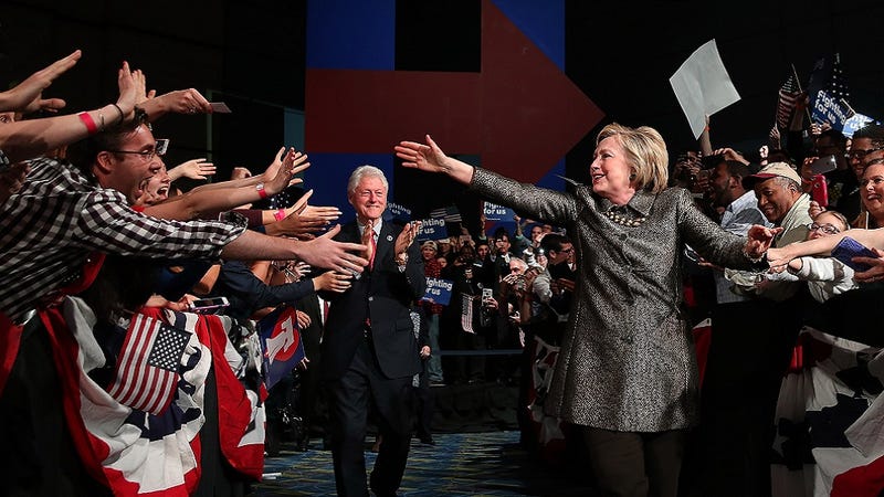 Illustration for article titled Hillary Clinton Celebrates Primary Wins in Four States Just as Rocky Balboa Would