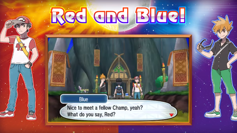 Pokémon Sun and Moon Shows Us Red and Blue As Adults