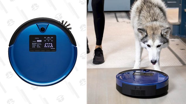 Conquer Your Pup's Dander and Fur With $700 Off a Cobalt or Charcoal Bobsweep PetHair Plus Robot Vacuum