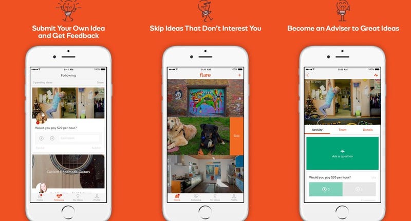 Illustration for article titled GoDaddy Flare App Could Get You Feedback On Startup Ideas