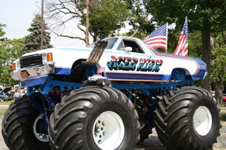 Illustration for article titled Biggest El Camino Ever? Aces High Monster Truck-Car