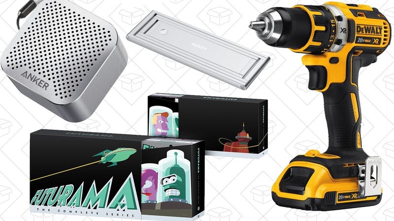 Illustration for article titled Today's Best Deals: Futurama, DEWALT Tools, Tiny Anker Speaker, and More