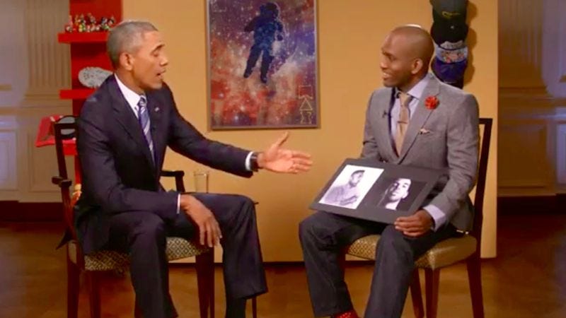 Illustration for article titled Obama ends the Kendrick vs. Drake feud, declares Kendrick the better rapper