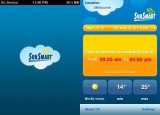 Illustration for article titled Aussies Sweating Down Under Can Avoid Skin Cancer With This Free iPhone App