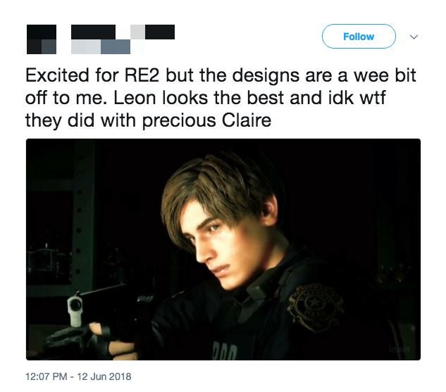 Some Fans Arent Feeling Resident Evil 2s Remake Faces