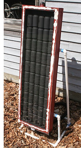 Illustration for article titled Solar Heater Built With Soda Cans