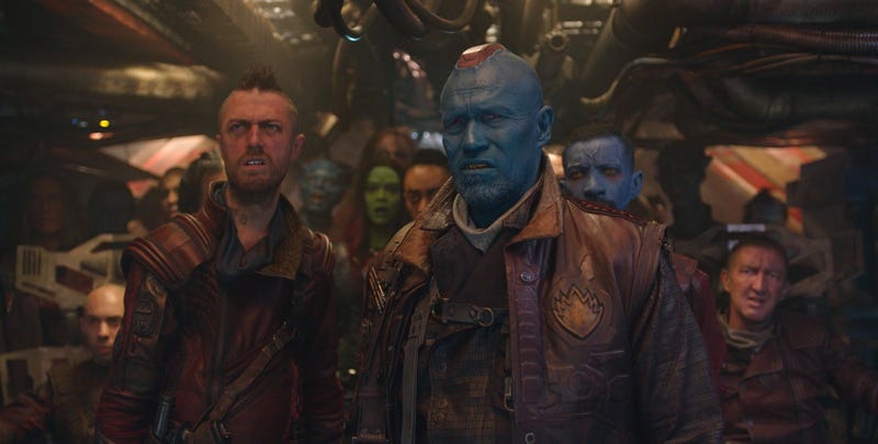 Illustration for article titled Nuevas imágenes del rodaje de Avengers: Endgame revelan que Kraglin estuvo a punto de aparecer en la película