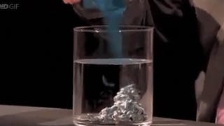 Hydrophobic sand turns to goo in water and magically turns back to sand when dry