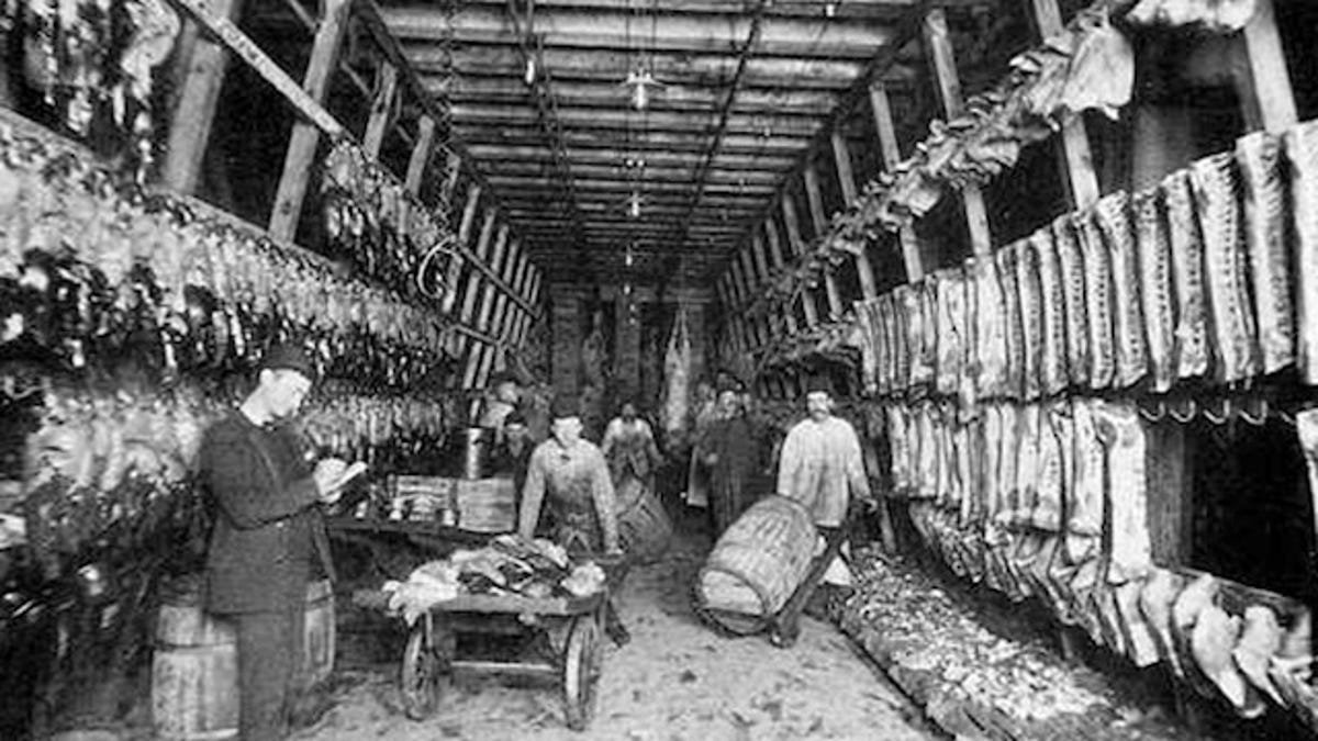 Image result for meat packing industry 1900