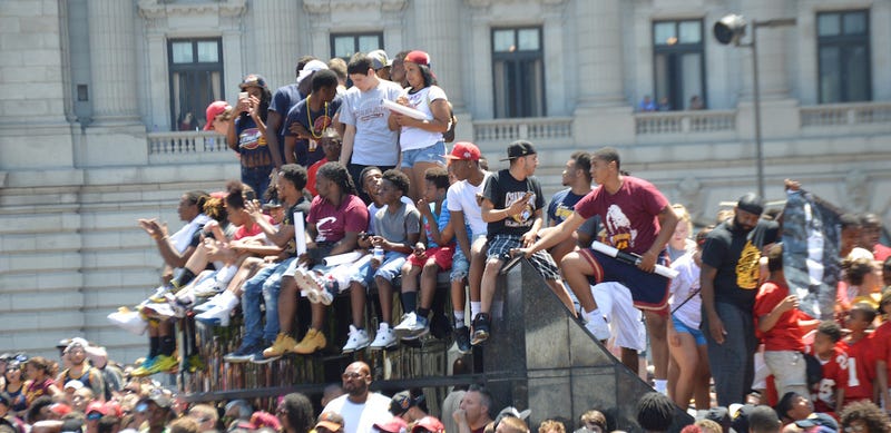 Crowd in Cleveland during Cavaliers parade June 22, 2016Justin Michael