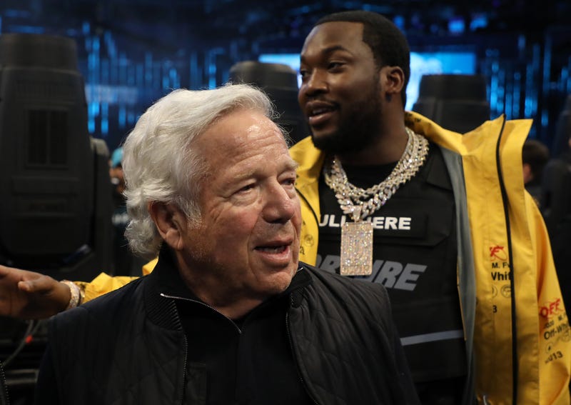 Robert Kraft mingles during halftime at the NBA All-Star game as part of the 2019 NBA All-Star Weekend at Spectrum Center on February 17, 2019 in Charlotte, North Carolina.