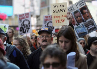 Occupy Wall Street in action (Getty Images)