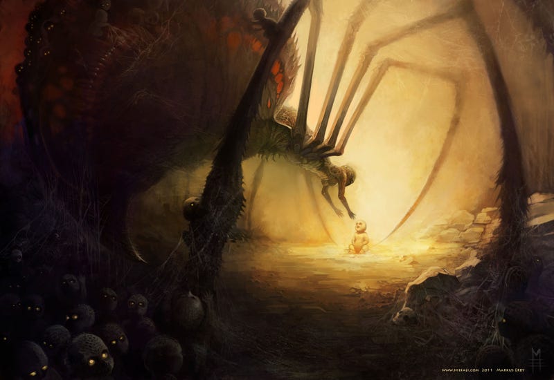 Illustration for article titled Concept Art Writing Prompt: The Spidermother