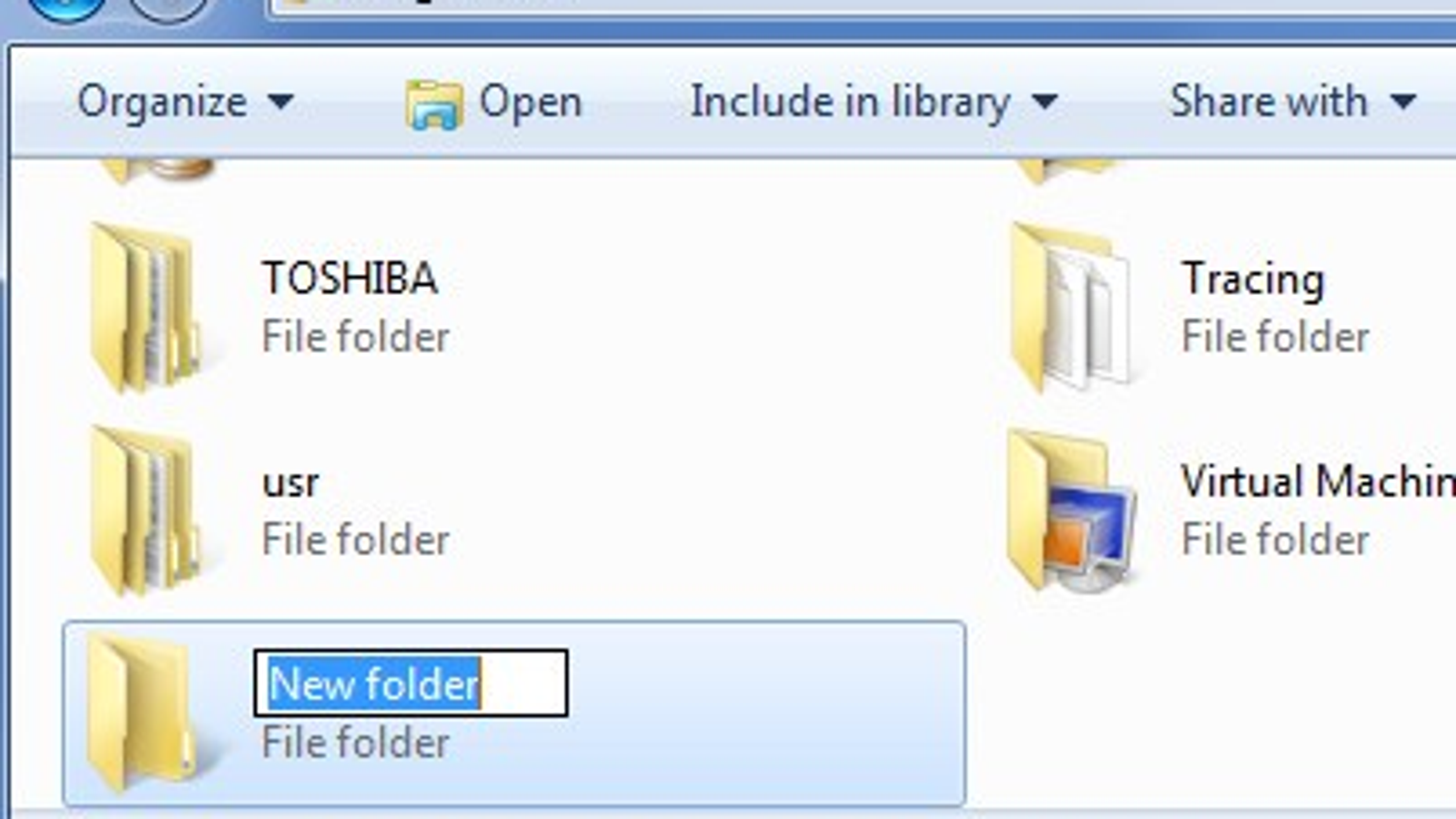 how to create a file folder on the computer