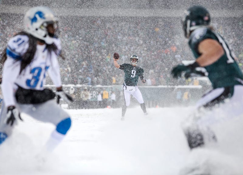 What It's Like To Shoot Football In The Snow