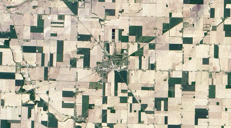 Farms seen via satellite / NASA Earth Observatory
