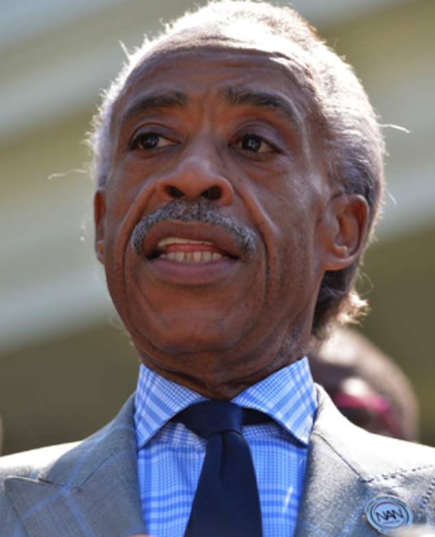 The Rev. Al Sharpton speaks to reporters outside the White House after a meeting on the Voting Rights Act, July 29, 2013. (Mandel Ngan/AFP/Getty Images)