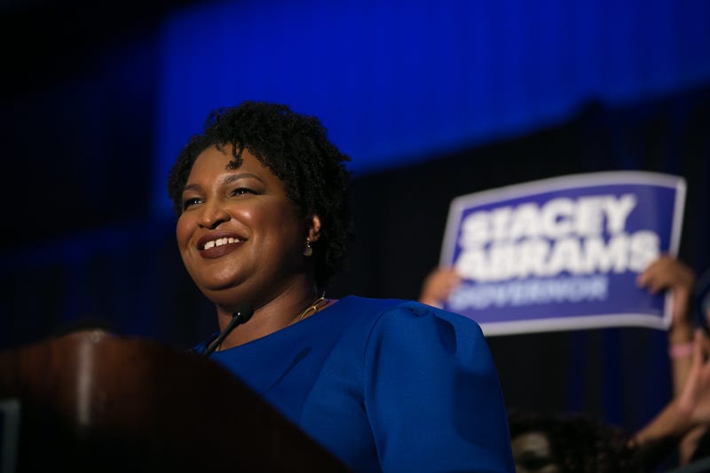 Georgia Democratic Gubernatorial candidate Stacey Abrams takes the stage to declare victory in the primary during an election night event on May 22, 2018 in Atlanta, Georgia. If elected, Abrams would become the first African American female governor in the nation.