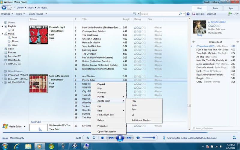   Windows Media Player  Windows 7 -  3