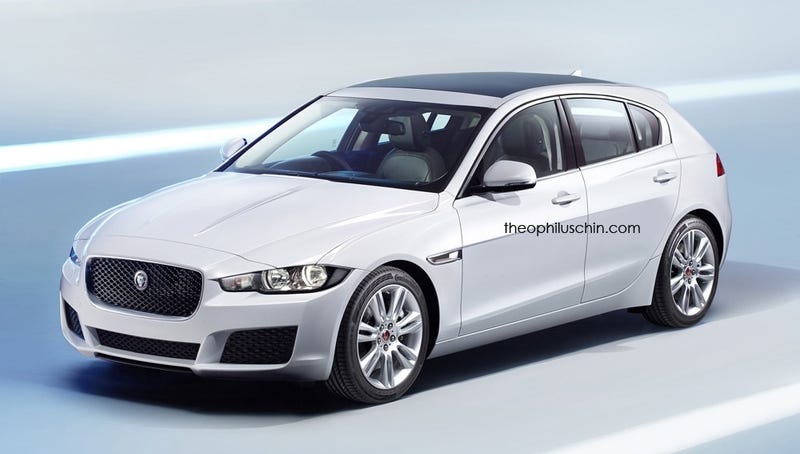 Illustration for article titled Jaguar XD Rendered To Take On 1-Series, A-Class Hatchbacks