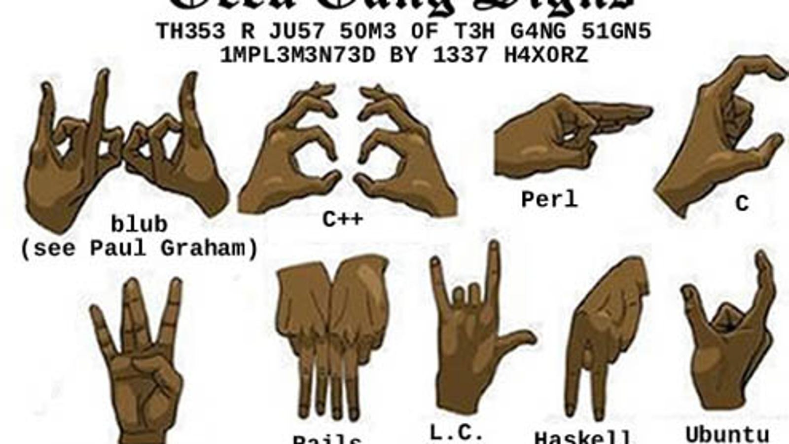 Geek Gang Signs Might Get You Shot In Compton