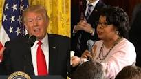 President Trump and April Ryan on Thursday. (CNN)