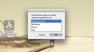 install mac os recovery mode created partition