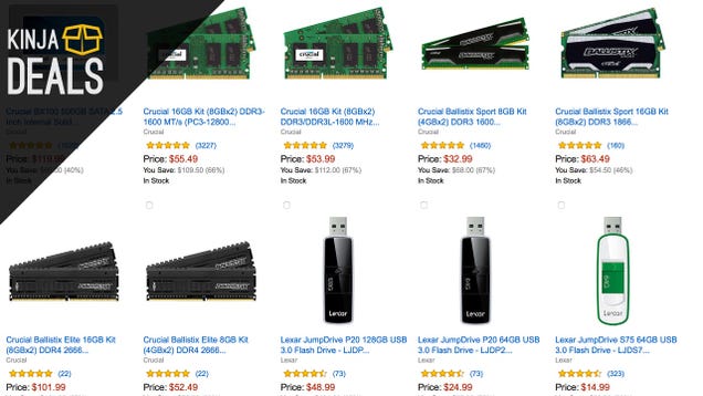 photo of Amazon's Memory Sale Includes RAM, Flash Storage, and a Stupid-Cheap SSD image