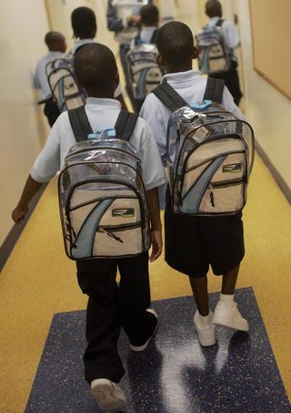 Students at the Dryades YMCA James M. Singleton Charter School Aug. 23, 2006, in New Orleans Mario Tama/Getty Images
