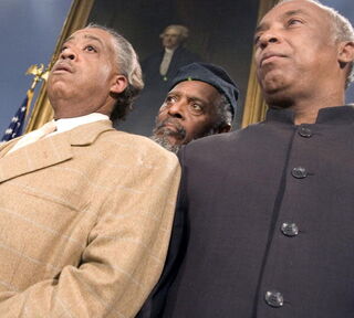 Rev. Al Sharpton, Rev. Charles Daughtry and Charles Barron (Getty Images)