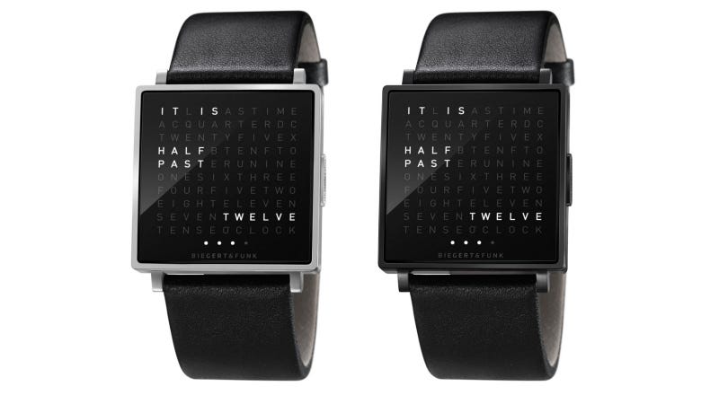 Illustration for article titled Qlocktwo W Watch Tells Time with a Word Search