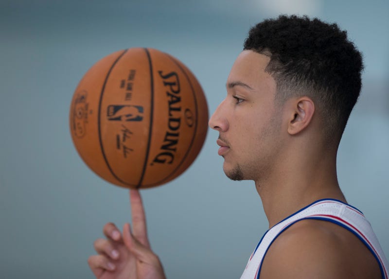 Ben Simmons of the Philadelphia 76ers spins a basketball on his finger during media day Sept. 26, 2016, in Camden, N.J. Mitchell Leff/Getty Images