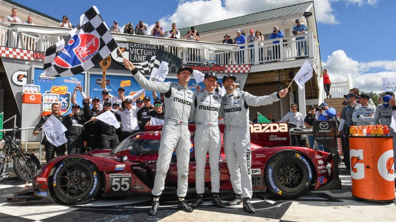 Illustration for article titled Mazda Breaks IMSA Bad Luck Streak With Dominant Watkins Glen 6-hour Victory