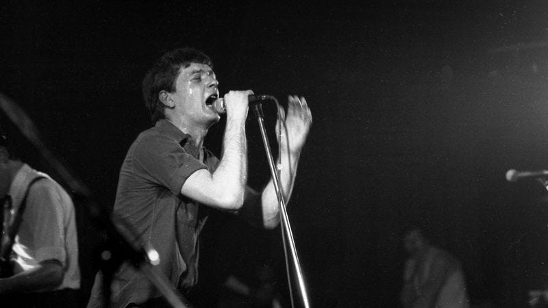 Ian Curtis, not on a roller coaster. (Photo: Chris Mills/Getty)