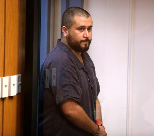 George Zimmerman, who shot and killed Trayvon Martin, in court on an unrelated assault charge stemming from a fight with his girlfriend Nov. 19, 2013, in Sanford, Fla.