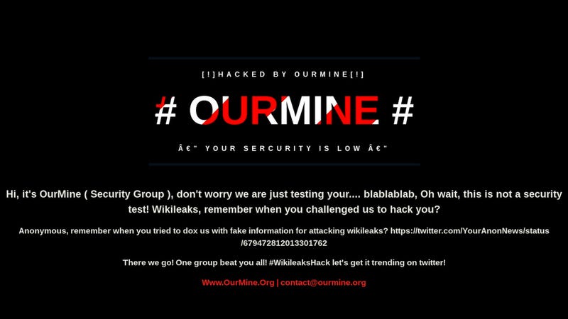 Screenshot: OurMine