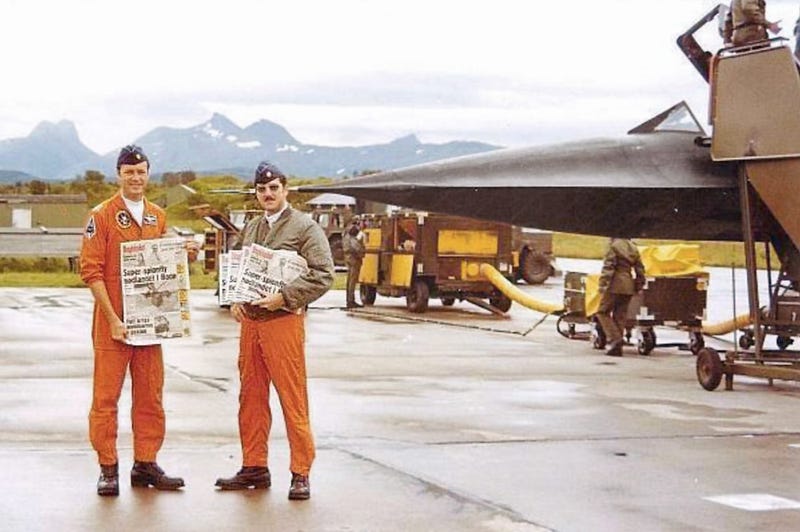 BC Thomas and Jay Reid with Norwegian Newspapers, Bodø, Norway, August 15, 1981- Image courtesy of BC Thomas
