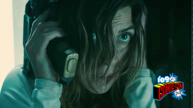 Lana (Natalia Tena) is trying to make a phone call with her gun. It’s not working.