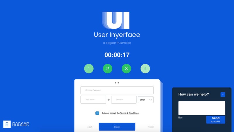 Illustration for article titled This Website's Deliberately Frustrating Interface Will Make You Appreciate Good Web Design
