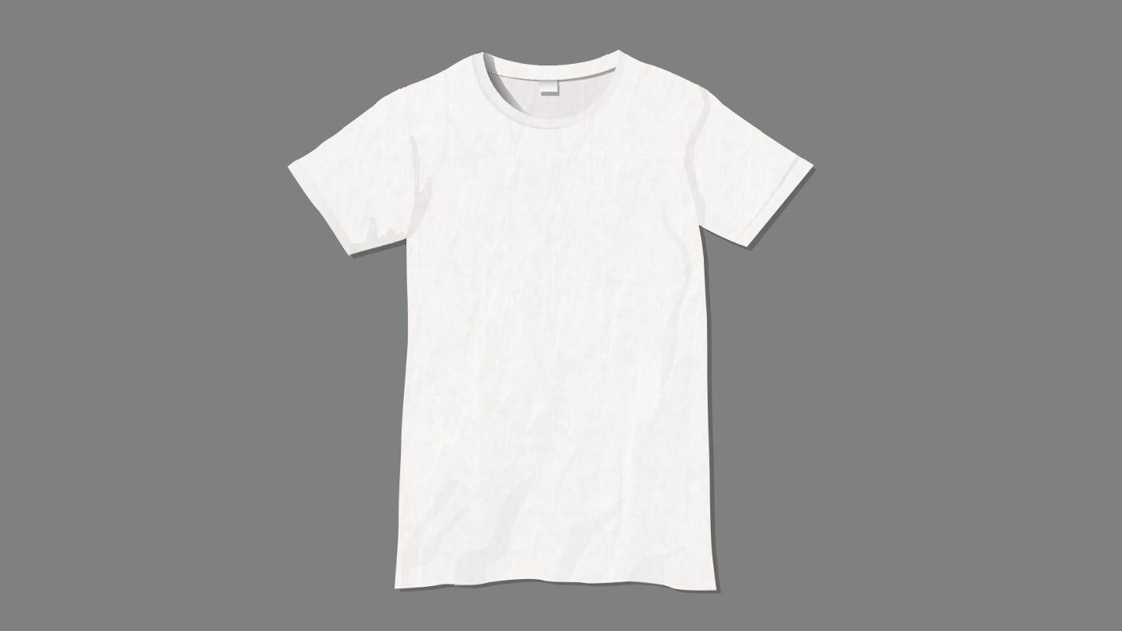 Белая бланковая футболка