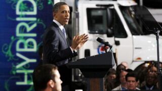 President Obama unveils a clean-energy business initiative. (Alex Wong/Getty Images)